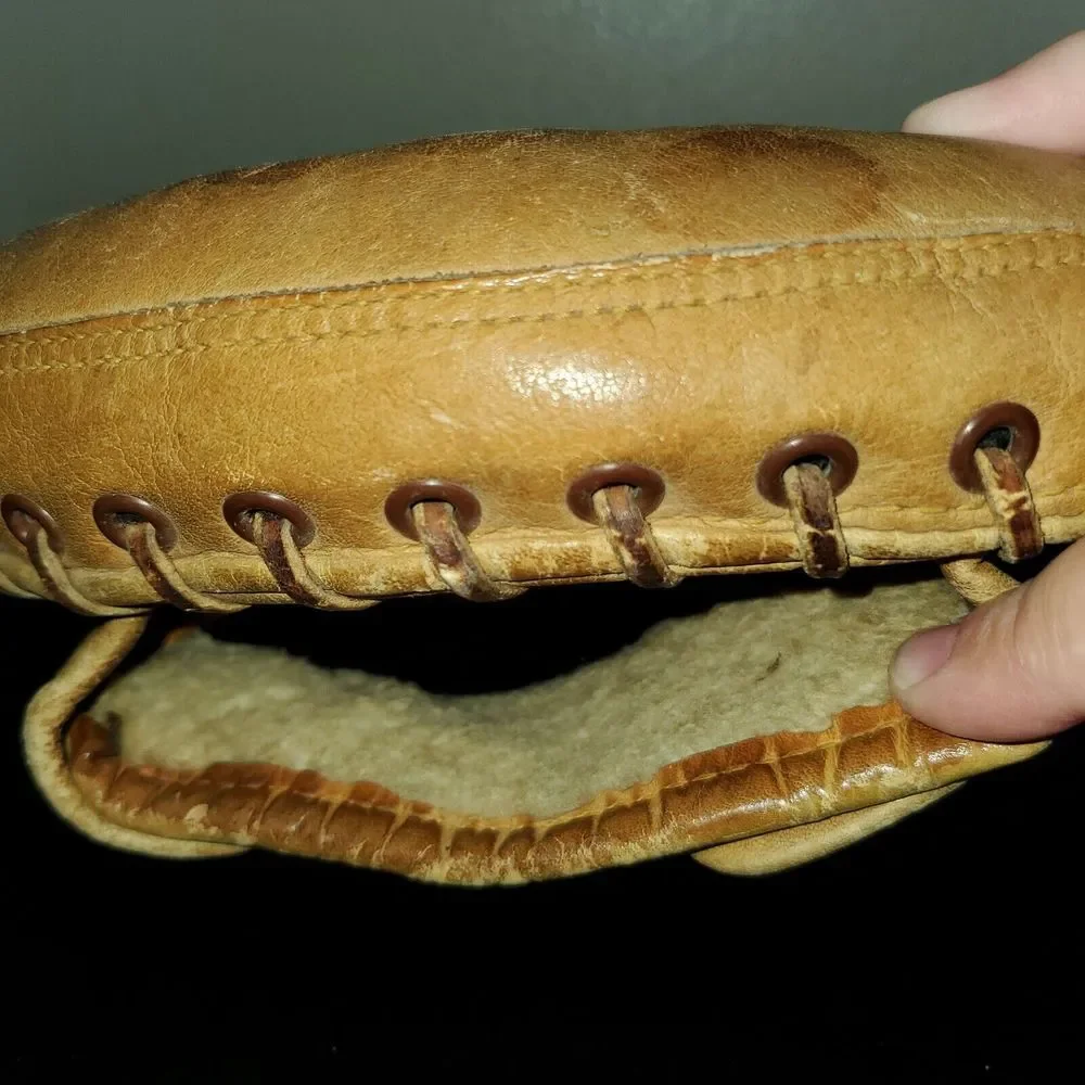 Vintage Rawlings Padded Leather L/H Catchers Mitt Glove Hinged Pad SM 300-G READ